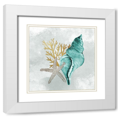 The Voice of the Sea 4 White Modern Wood Framed Art Print with Double Matting by Allen, Kimberly