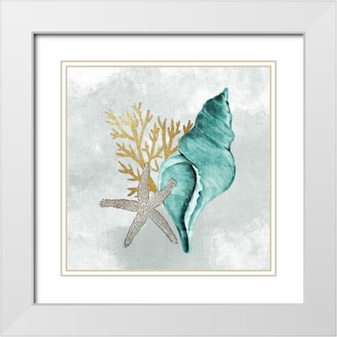 The Voice of the Sea 4 White Modern Wood Framed Art Print with Double Matting by Allen, Kimberly