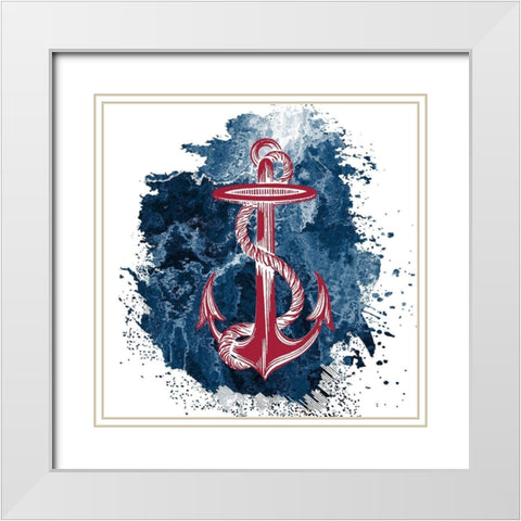 Free as the Sea 2 White Modern Wood Framed Art Print with Double Matting by Kimberly, Allen
