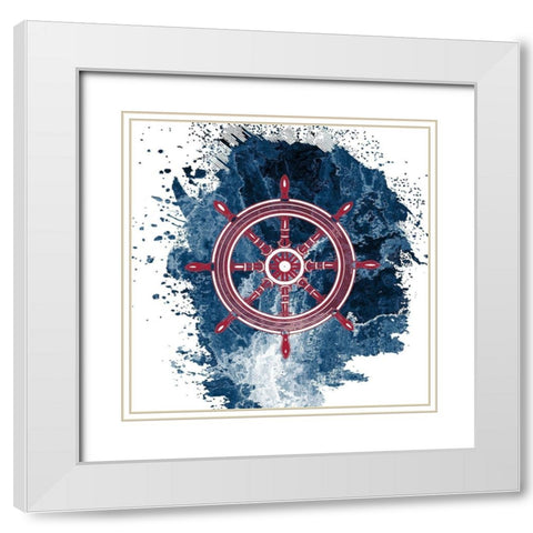 Free as the Sea 3 White Modern Wood Framed Art Print with Double Matting by Kimberly, Allen
