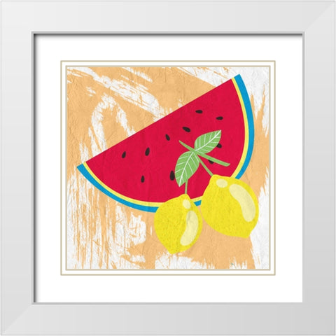 Summer Vibes 1 White Modern Wood Framed Art Print with Double Matting by Kimberly, Allen