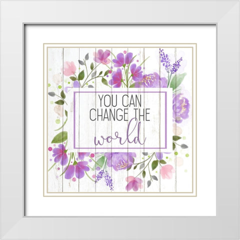 You Can White Modern Wood Framed Art Print with Double Matting by Kimberly, Allen