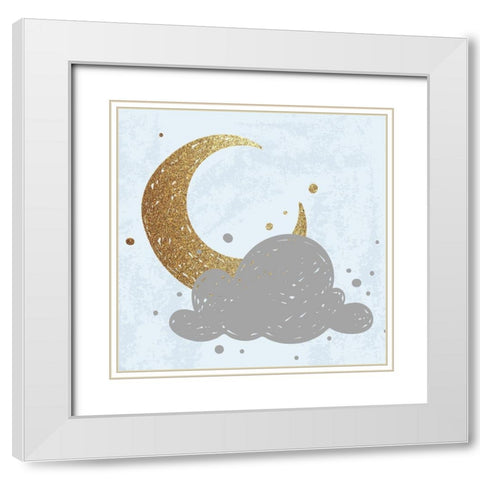 Good Night 1 White Modern Wood Framed Art Print with Double Matting by Kimberly, Allen