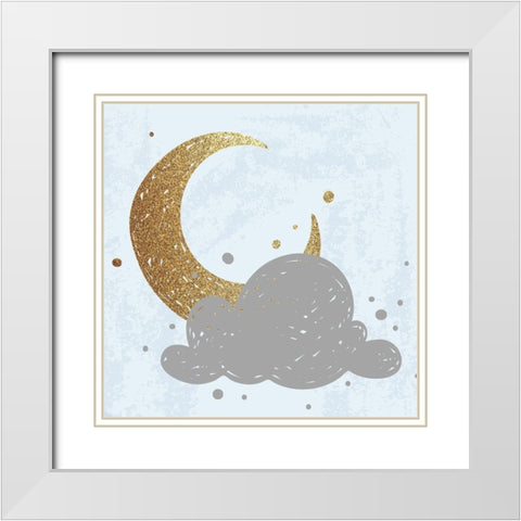 Good Night 1 White Modern Wood Framed Art Print with Double Matting by Kimberly, Allen