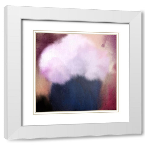 Abstract Bloom White Modern Wood Framed Art Print with Double Matting by Kimberly, Allen