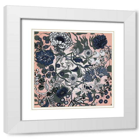 Tropic Flower 2 White Modern Wood Framed Art Print with Double Matting by Kimberly, Allen