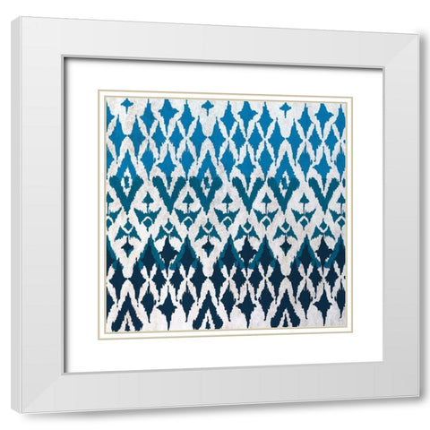 Ikat 2 White Modern Wood Framed Art Print with Double Matting by Kimberly, Allen