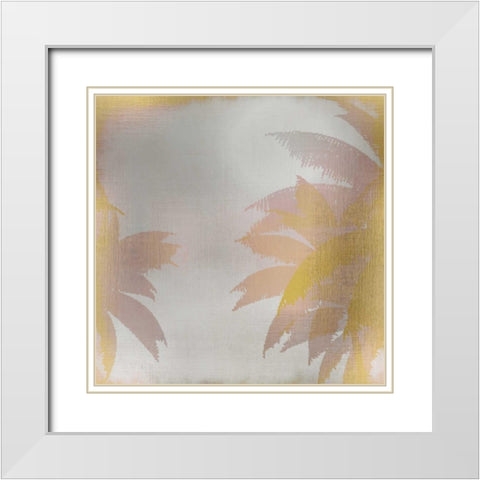 Palms at Sunset 2 White Modern Wood Framed Art Print with Double Matting by Allen, Kimberly