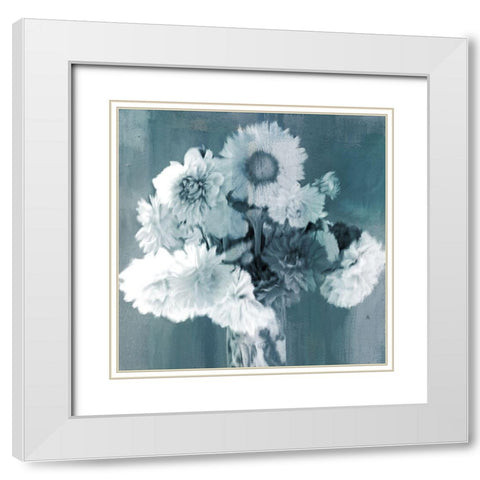 Floral Vase White Modern Wood Framed Art Print with Double Matting by Kimberly, Allen