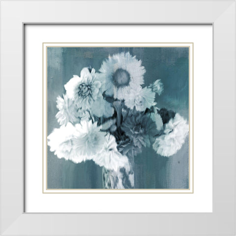 Floral Vase White Modern Wood Framed Art Print with Double Matting by Kimberly, Allen