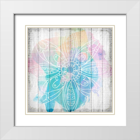 Watercolor Mandala 2 White Modern Wood Framed Art Print with Double Matting by Allen, Kimberly