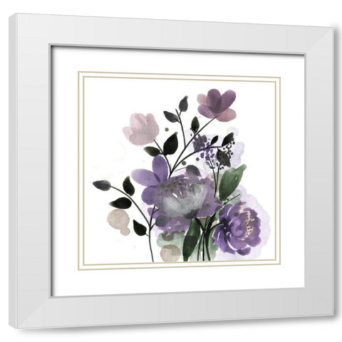 Wildflowers 2 White Modern Wood Framed Art Print with Double Matting by Kimberly, Allen
