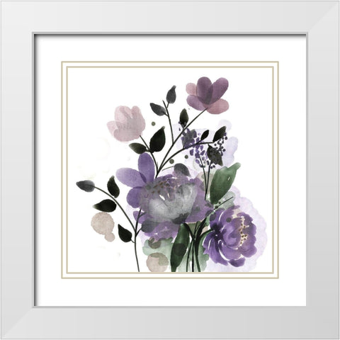 Wildflowers 2 White Modern Wood Framed Art Print with Double Matting by Kimberly, Allen