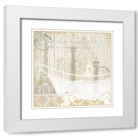 Travel 1 White Modern Wood Framed Art Print with Double Matting by Allen, Kimberly