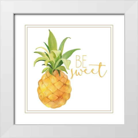 Be Sweet 1 White Modern Wood Framed Art Print with Double Matting by Kimberly, Allen