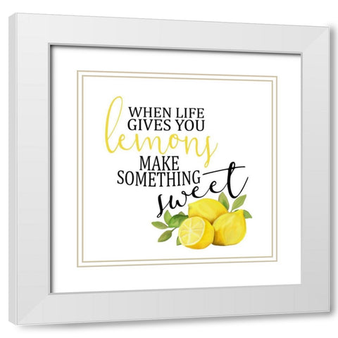 Fresh Lemons 6 White Modern Wood Framed Art Print with Double Matting by Kimberly, Allen
