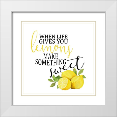Fresh Lemons 6 White Modern Wood Framed Art Print with Double Matting by Kimberly, Allen