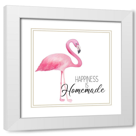 Homemade Pink 1 White Modern Wood Framed Art Print with Double Matting by Kimberly, Allen