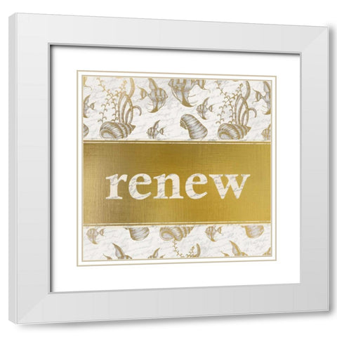 Renew White Modern Wood Framed Art Print with Double Matting by Allen, Kimberly