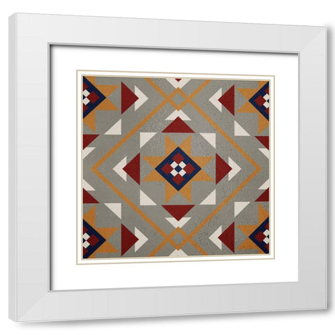 In the Woods Pattern White Modern Wood Framed Art Print with Double Matting by Kimberly, Allen