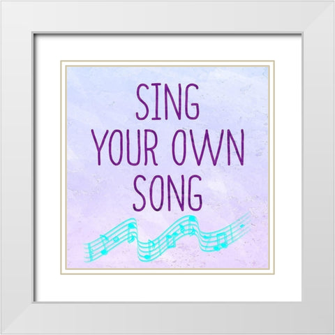 Mermaid Rules 3 White Modern Wood Framed Art Print with Double Matting by Kimberly, Allen