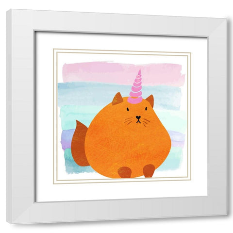 Kittyhorn Ombre 3 White Modern Wood Framed Art Print with Double Matting by Kimberly, Allen