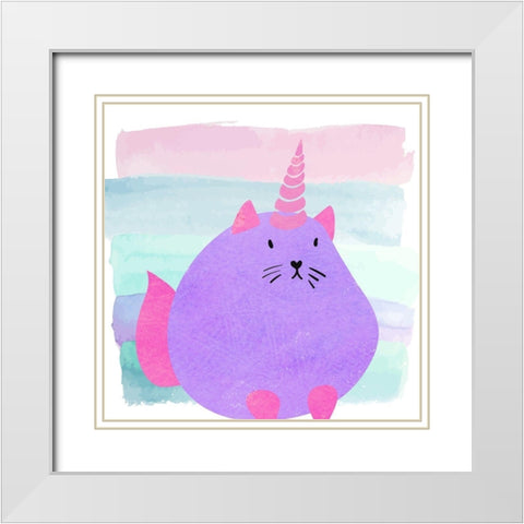 Kittyhorn Ombre 5 White Modern Wood Framed Art Print with Double Matting by Allen, Kimberly