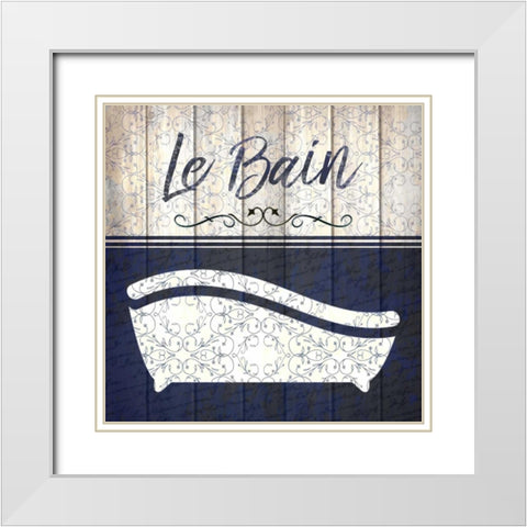 Vintage Tub 1 White Modern Wood Framed Art Print with Double Matting by Allen, Kimberly