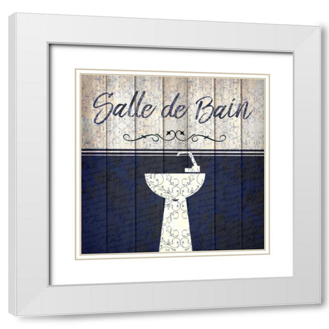 Vintage Tub 3 White Modern Wood Framed Art Print with Double Matting by Allen, Kimberly