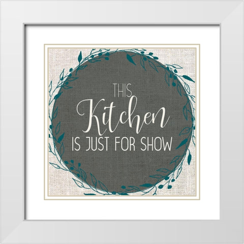 This Kitchen White Modern Wood Framed Art Print with Double Matting by Kimberly, Allen