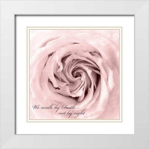Rose Center 1 We Walk White Modern Wood Framed Art Print with Double Matting by Kimberly, Allen