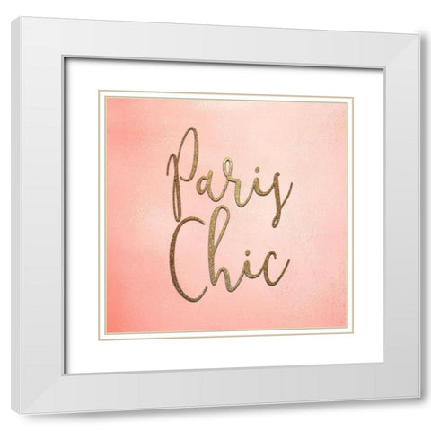 Paris Chic 2 White Modern Wood Framed Art Print with Double Matting by Kimberly, Allen