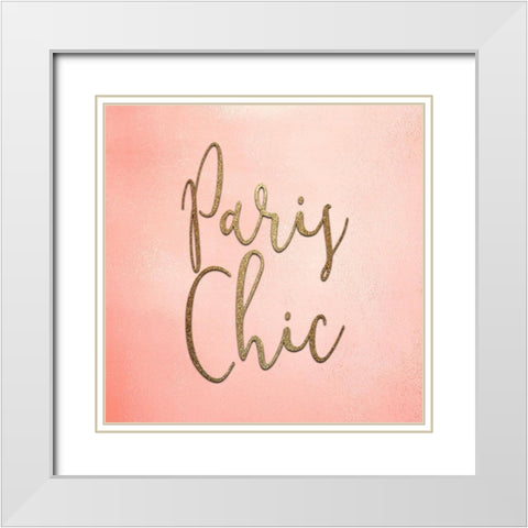 Paris Chic 2 White Modern Wood Framed Art Print with Double Matting by Kimberly, Allen