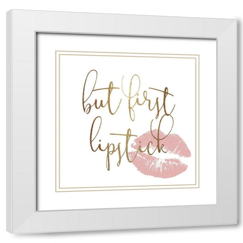But First 2 White Modern Wood Framed Art Print with Double Matting by Kimberly, Allen