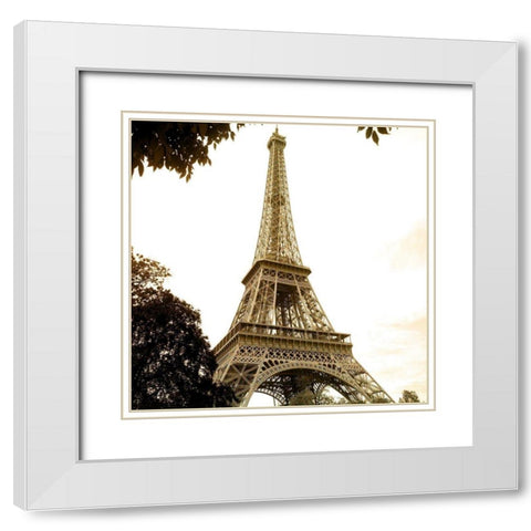 There is always Paris 1 White Modern Wood Framed Art Print with Double Matting by Kimberly, Allen