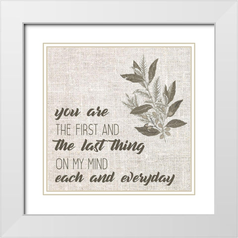 Each and Everyday White Modern Wood Framed Art Print with Double Matting by Kimberly, Allen