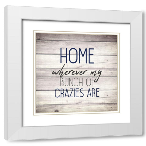 Bunch of Crazies White Modern Wood Framed Art Print with Double Matting by Kimberly, Allen