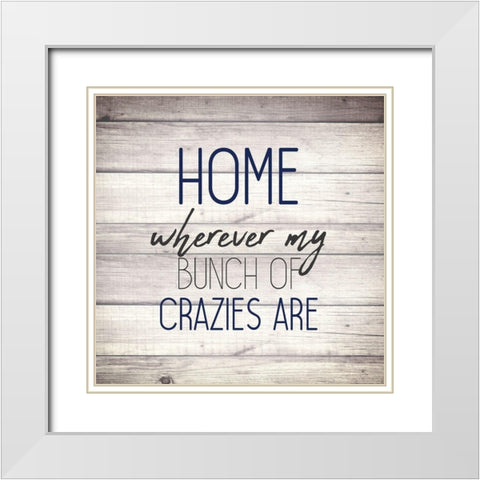 Bunch of Crazies White Modern Wood Framed Art Print with Double Matting by Kimberly, Allen