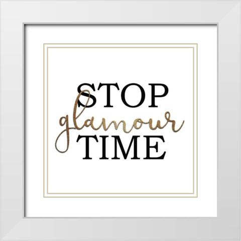 Glamour Time 2 White Modern Wood Framed Art Print with Double Matting by Kimberly, Allen
