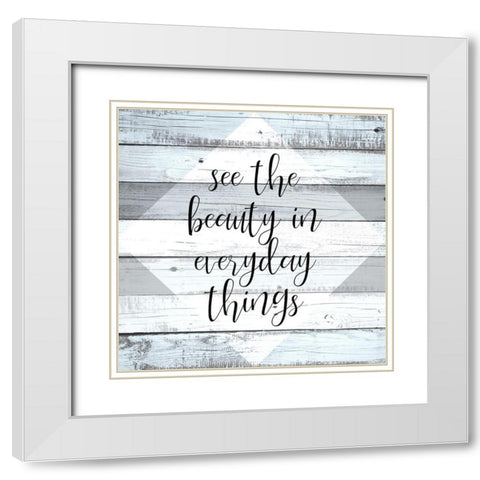 The Beauty White Modern Wood Framed Art Print with Double Matting by Kimberly, Allen