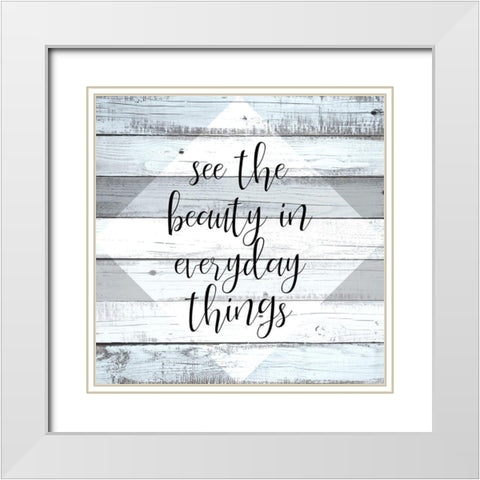 The Beauty White Modern Wood Framed Art Print with Double Matting by Kimberly, Allen