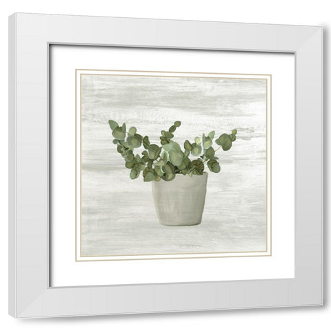 Muted Spring Green White Modern Wood Framed Art Print with Double Matting by Kimberly, Allen