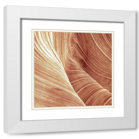 Sandstone Waves White Modern Wood Framed Art Print with Double Matting by Kimberly, Allen