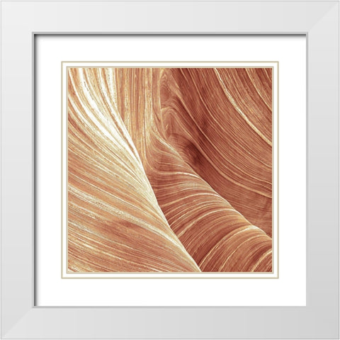 Sandstone Waves White Modern Wood Framed Art Print with Double Matting by Kimberly, Allen
