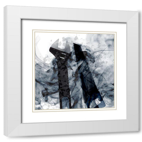 Tools 2 White Modern Wood Framed Art Print with Double Matting by Kimberly, Allen