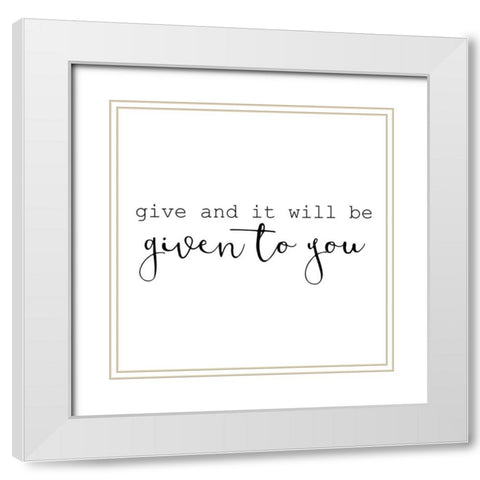 His Love 1 White Modern Wood Framed Art Print with Double Matting by Kimberly, Allen
