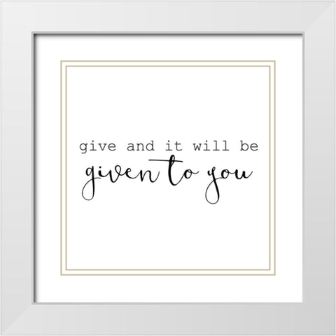 His Love 1 White Modern Wood Framed Art Print with Double Matting by Kimberly, Allen