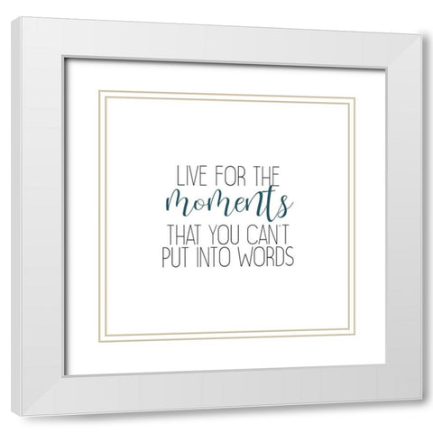 Moments 1 White Modern Wood Framed Art Print with Double Matting by Kimberly, Allen