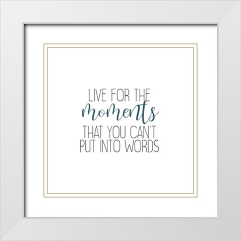 Moments 1 White Modern Wood Framed Art Print with Double Matting by Kimberly, Allen
