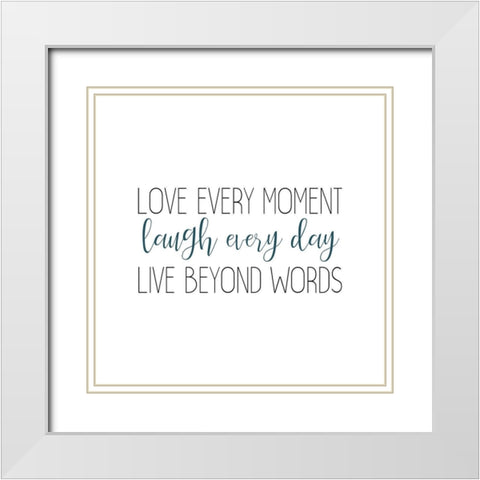 Moments 2 White Modern Wood Framed Art Print with Double Matting by Kimberly, Allen